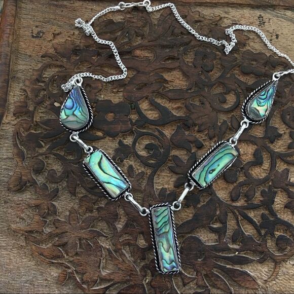 Abalone Shell Sterling Silver Necklace - Picture 1 of 5